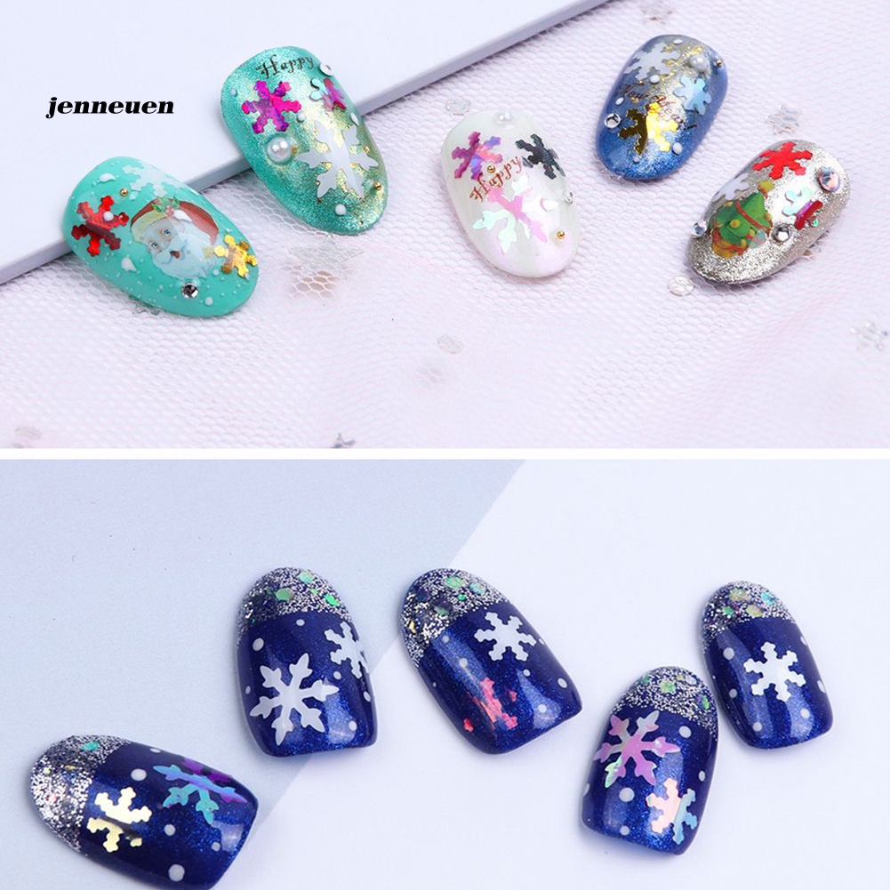 Set 6 Hộp Phụ Kiện Bông Tuyết 3D Trang Trí Móng Tay