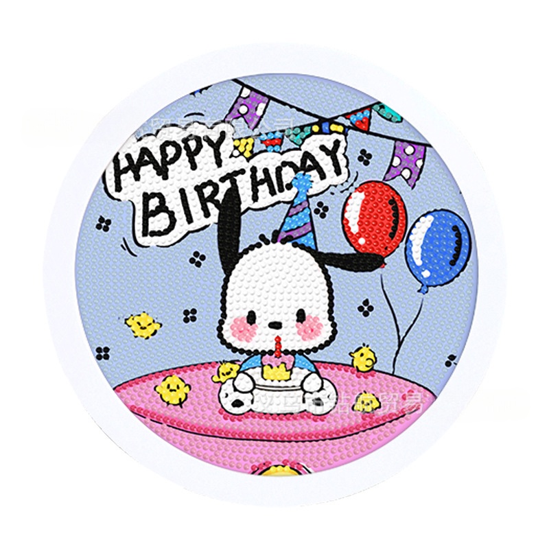 Bộ tranh đính đá 5D DIY 20*20cm Happy Birthday Đồ chơi handmade cho bé trai và bé gái