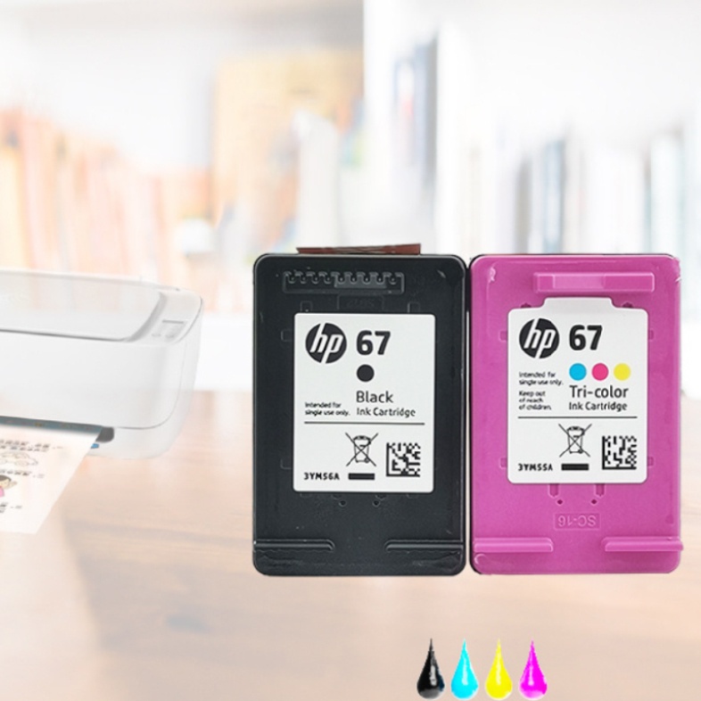 Mengqi 67 Black/Tri-Color Ink Cartridge for HP DeskJet 2700 2723 2330 6020 2320 2332