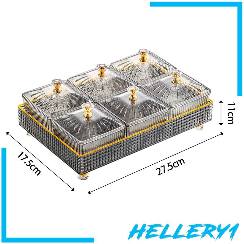 Đĩa Phục Vụ Trái Cây Chia Ngăn Kèm Nắp Đậy Tiện Dụng