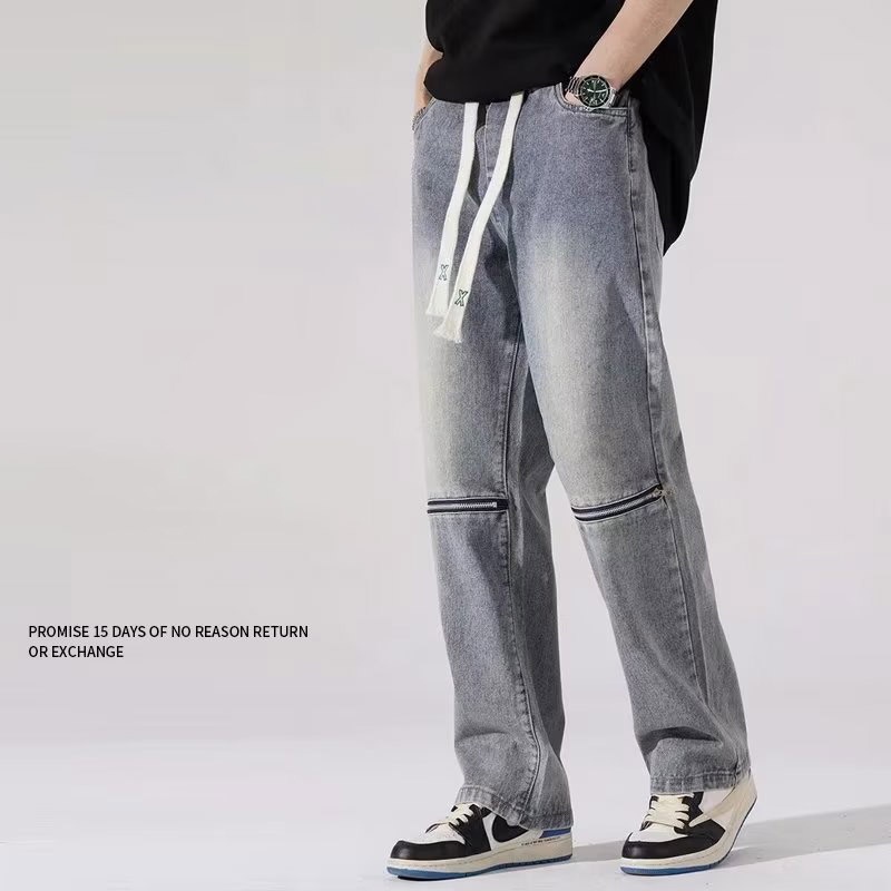 Quần jeans Dài Ống Rộng Thời Trang Dành Cho Nam