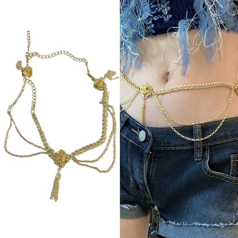 Dây Xích Đeo Hông Bằng Kim Loại Màu Vàng Kim Dùng Hóa Trang Cho Tiệc Tùng