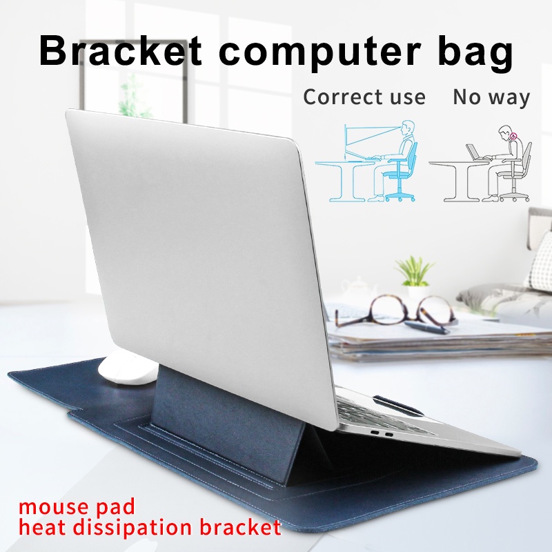 Ốp Túi Da PU Đựng Laptop Macbook Air Pro 13 M2 13.6 14.2 15.3 16 inch