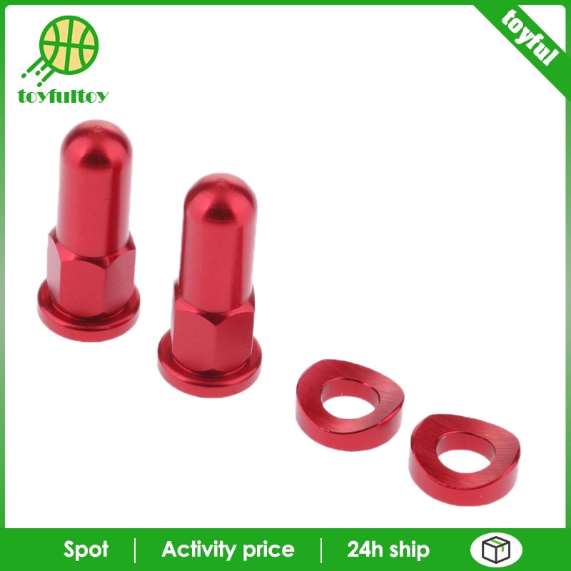 1 Cặp Đai Ốc Khóa Và Vòng Đệm Bằng Hợp Kim Nhôm Màu Đen Dành Cho Xe Đạp Địa