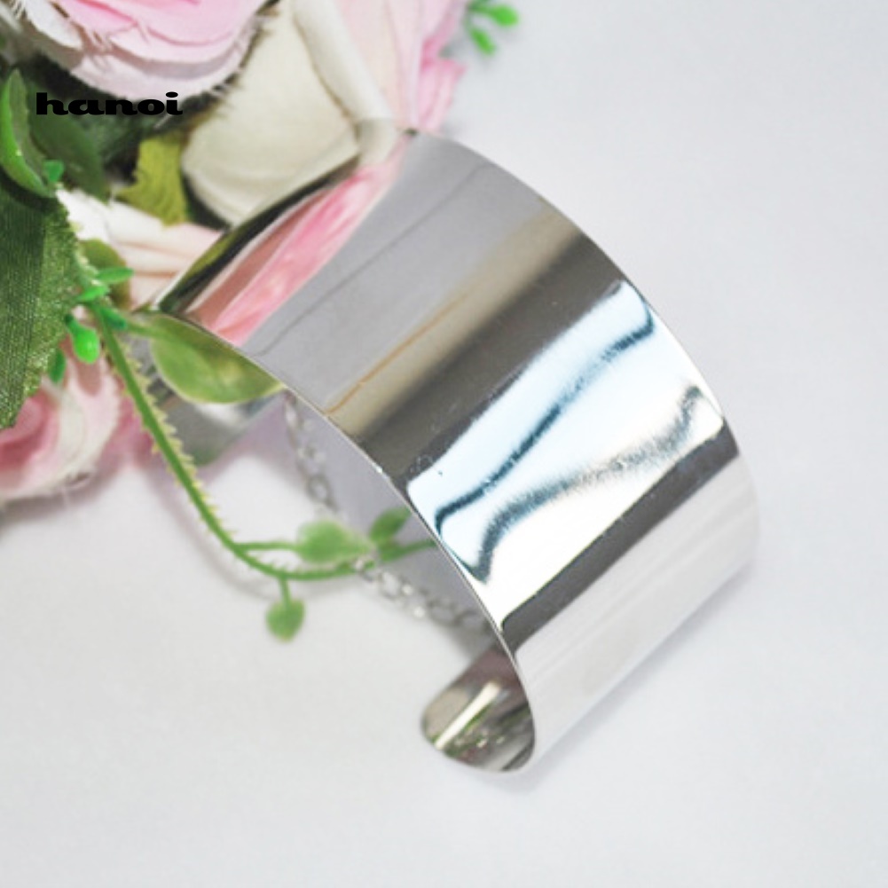 Vòng Tay Kim Loại Bản Rộng Phong Cách Punk Gothic Thời Trang Cho Nữ