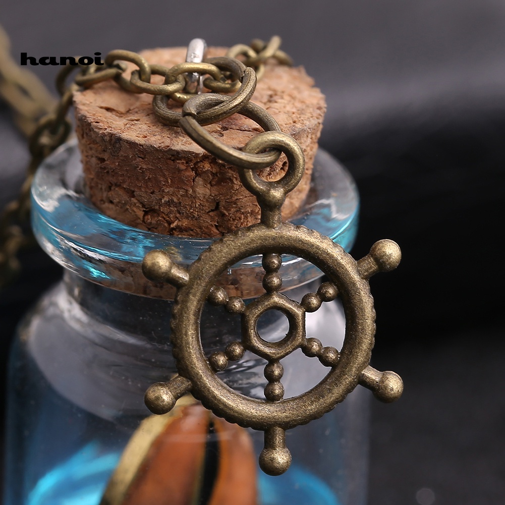 Vòng cổ Mặt Kính Hình Thuyền Buồm Phát Quang Độc Đáo