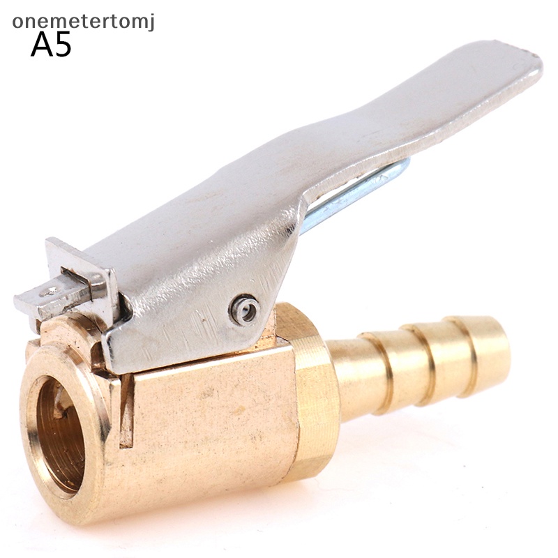 Onemetertomj Kẹp Van Bơm Lốp Xe Hơi Tự Động Bằng Đồng Thau 6 / 8mm