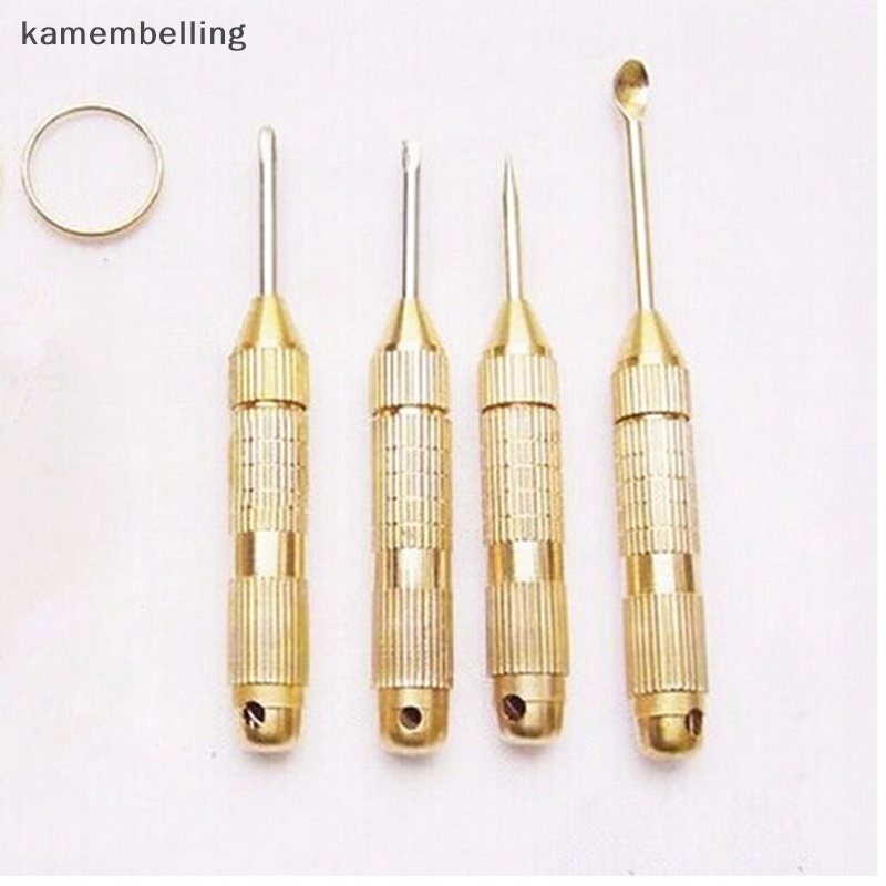 Kamembelling Bộ Dụng Cụ Tua Vít 4 Trong 1 Sửa Chữa Tai Tăm Xỉa Răng Có Móc Khóa