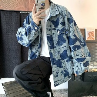 Áo Khoác denim Phối Màu Nhuộm Cá Tính Thời Trang Cho Nam