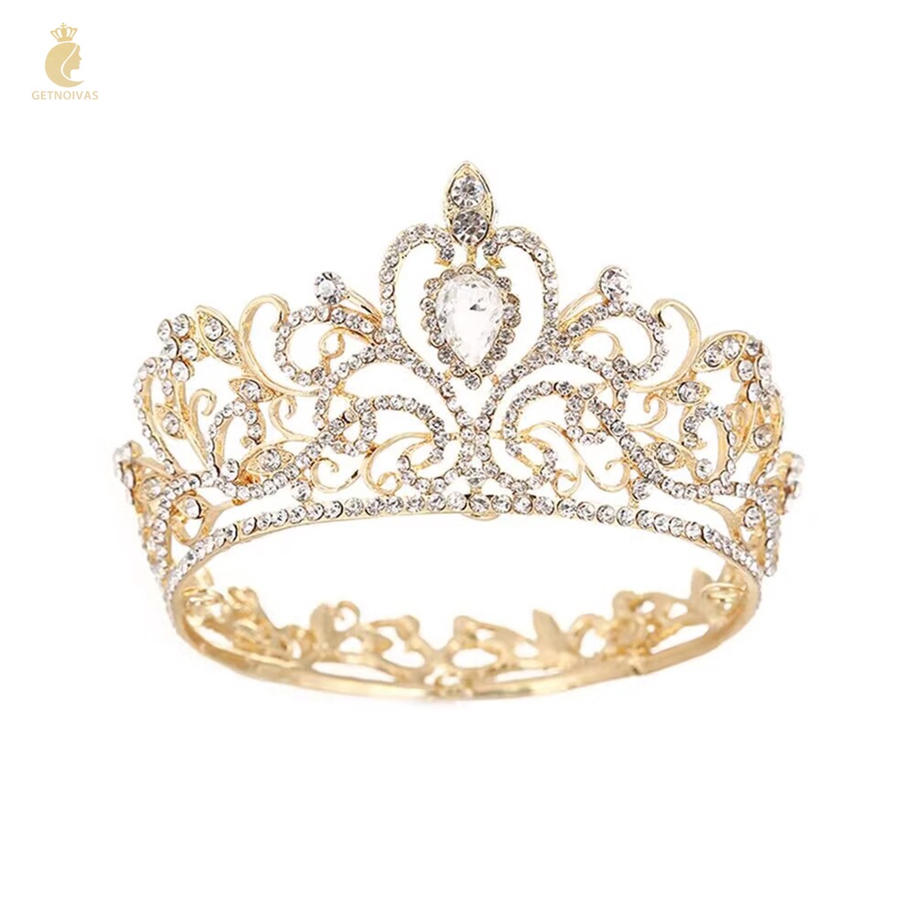 GETNOIVAS Cài Tóc Hình Vương Miện Và Vương Miện Đính Đá Sang Trọng