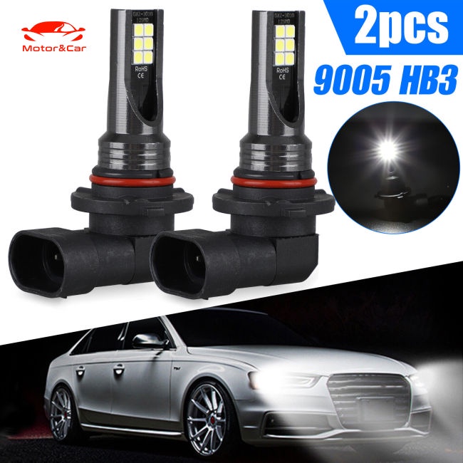 Set 2 Đèn Pha Led 9005 Hb3 9145 6000k 360 Độ Chuyên Dụng
