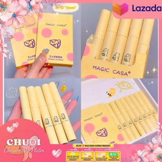 Set 5 son kem lì phô mai vàng magic casa | set 5 son môi magic casa chất nhung lì thiết kế hình phô mai độc đáo | bộ 5 t