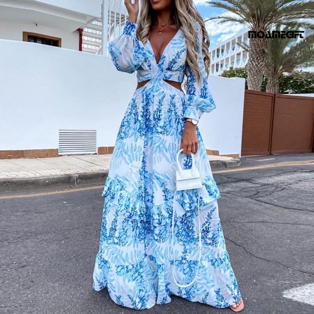 Đầm Maxi Chữ A Khoét Lỗ Thời Trang Mùa Hè Cho Nữ