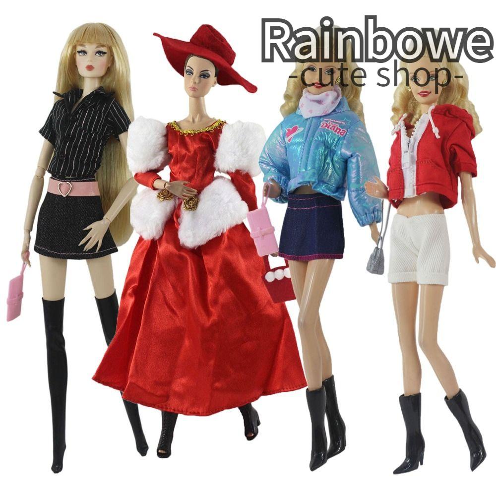 Đầm Búp Bê 30cm 30cm Màu Cầu Vồng Thời Trang Xinh Xắn
