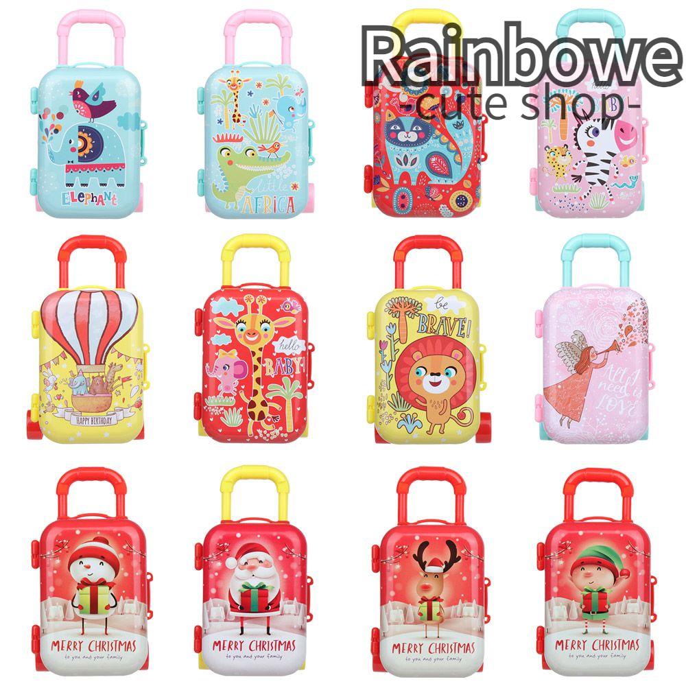 Vali đựng kẹo mini trang trí nhà búp bê họa tiết hoạt hình dễ thương
