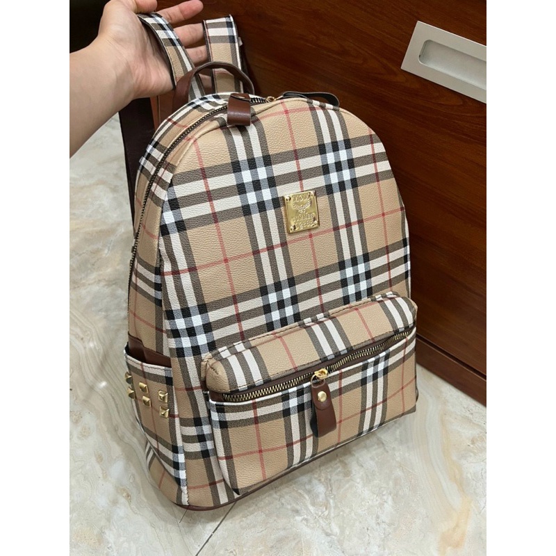 Balo nữ nam đi học đi chơi BBR da PU cao cấp size 40 Balo đeo siêu sang chảnh