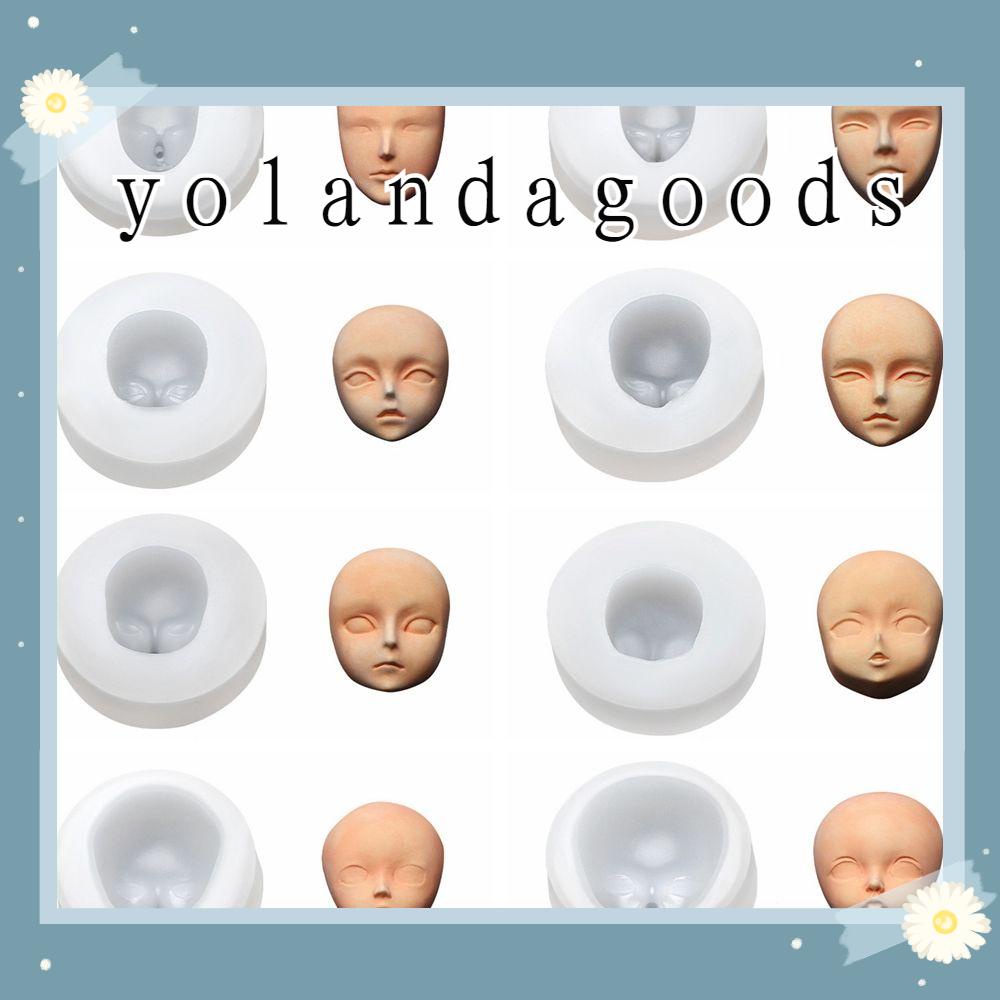 Khuôn Silicone Tạo Hình Đầu Búp Bê 3D Trang Trí Bánh