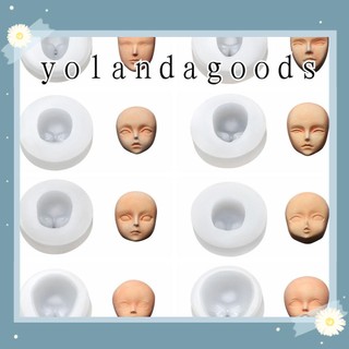 Khuôn silicone tạo hình đầu búp bê 3d trang trí bánh