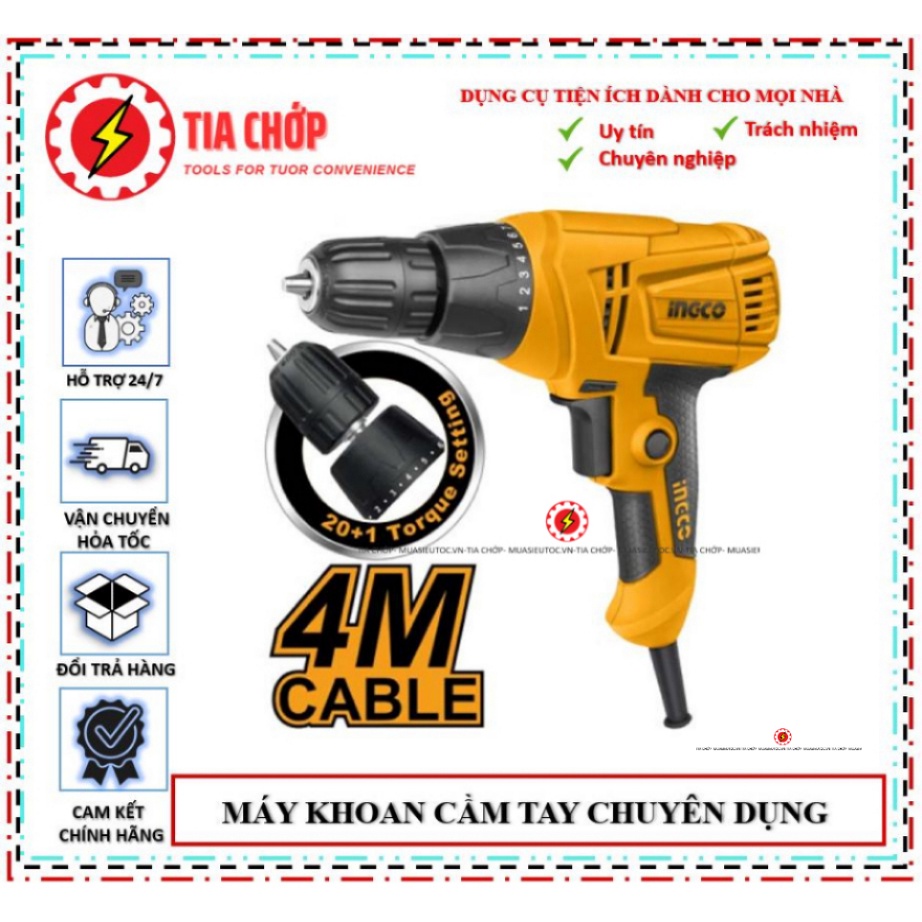 Máy khoan cầm tay INGCO máy khoan vít, máy khoan ingco mã sản phẩm ED2808 280W