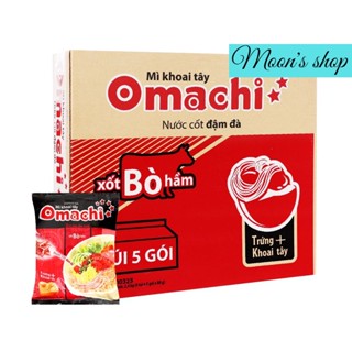  Thùng 30 Gói mì OMACHI Sườn hầm ngũ quả Bò hầm 80g 