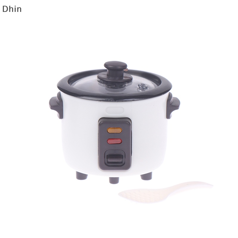 Nồi Cơm Điện / Muỗng Cơm Mini Tỉ Lệ 1: 12 Dùng Trang Trí Nhà Búp Bê