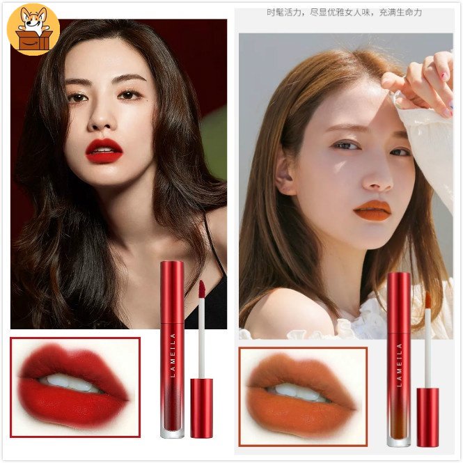 Son Tint Màu Lì & Vết Bẩn Nhung Hoàn Thiện Và Cà Chua - Không Phai Màu Dưỡng Ẩm