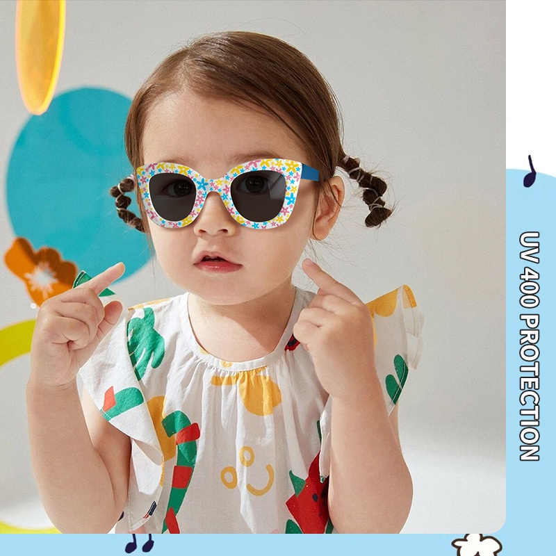 Kính mát VIENDO hình mắt mèo chống tia uv400 thời trang cho bé trai bé gái từ 1-10 tuổi