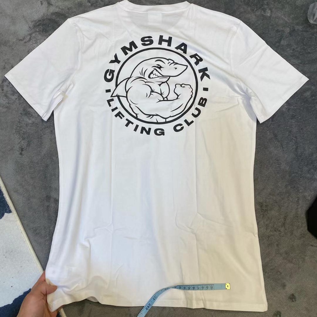 Ready stock gymshk legacy men's athletic slim fit round neck shark short sleeve t-shirt co giãn thoáng khí