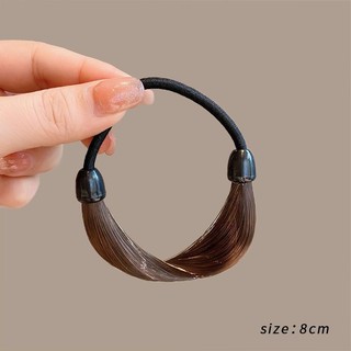 Dây buộc tóc giả bằng da kiểu dáng đơn giản cho nữ