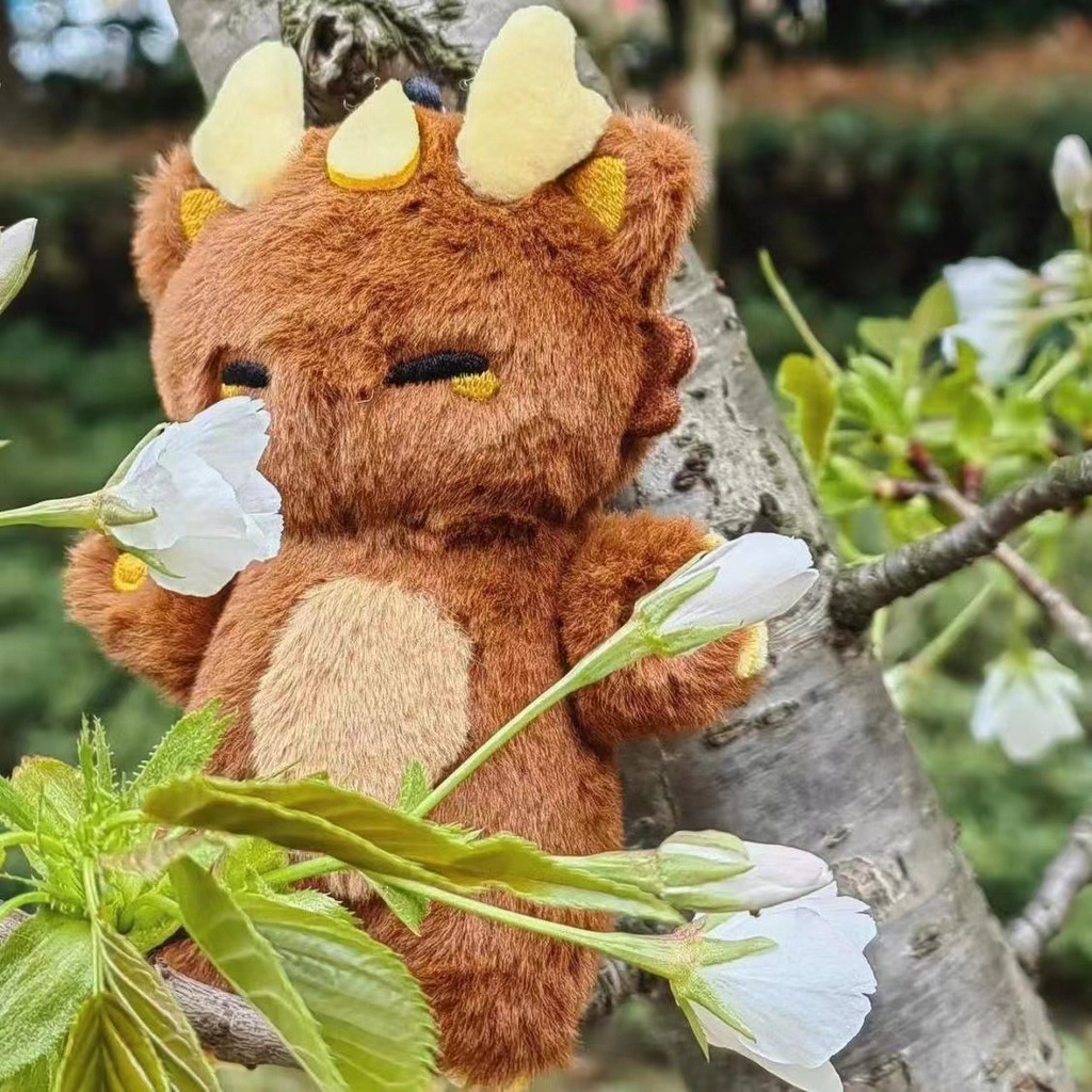 New genshin impact zhongli dragon plush dolls gift for girls kids bag mặt dây chuyền đồ chơi nhồi bông cho trẻ em búp bê móc khóa