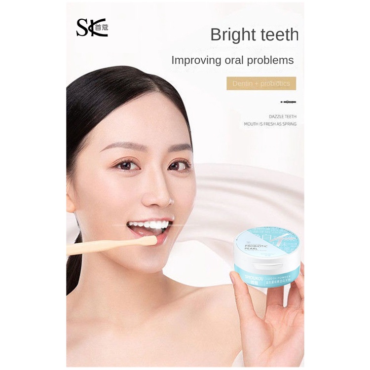 Sk Probiotic Phấn Làm Trắng Răng Loại Bỏ Vết Bẩn Vàng Làm Sáng Da