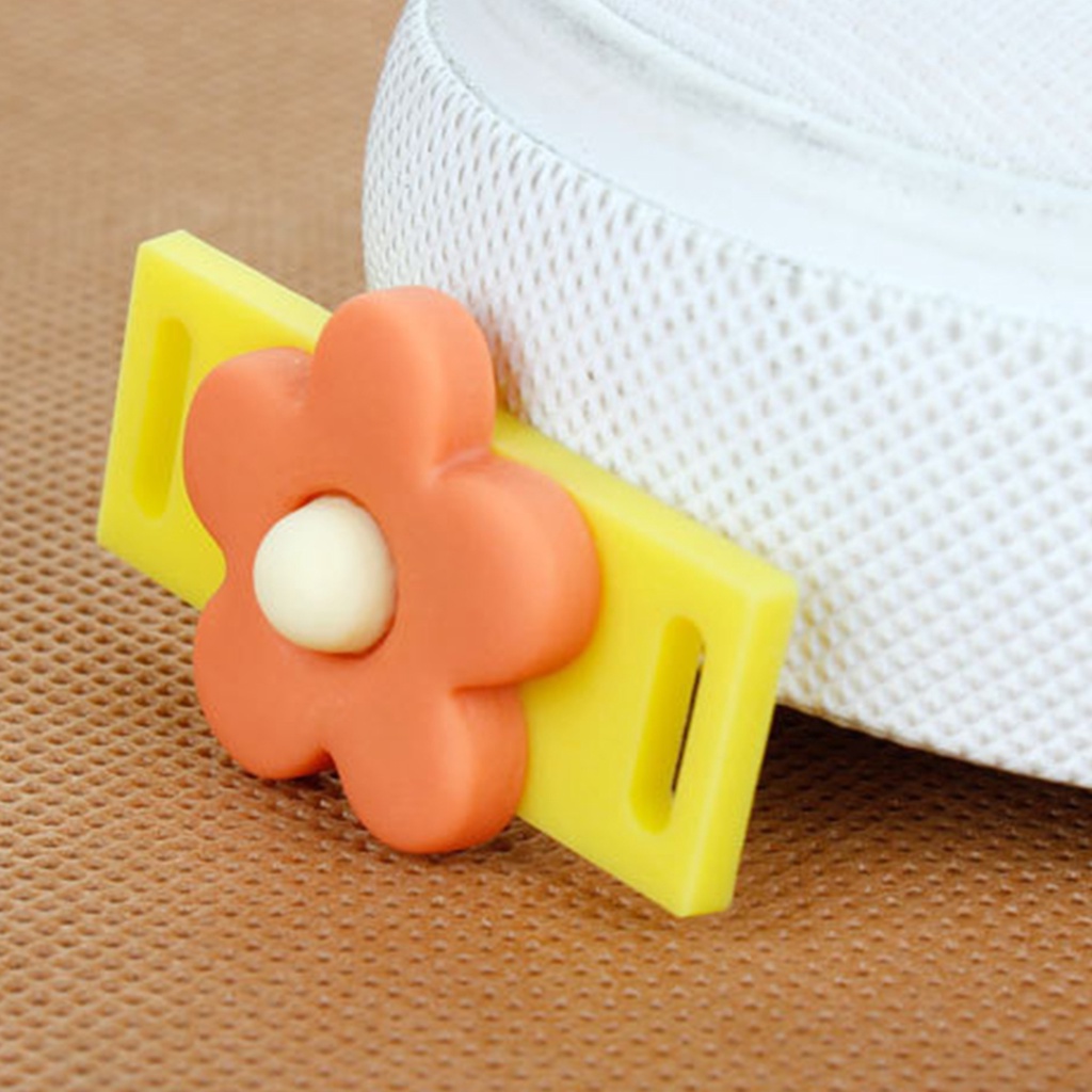 1 pc / 3 chiếc phim hoạt hình dễ thương màu kẹo hoa tinh tế phụ kiện thời trang khóa dây giày