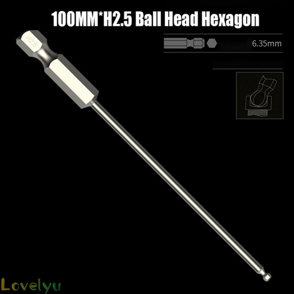 ⭐24H SHIPING ⭐Screwdriver Bit 100mm Long 6.35mm ( 1/4 Inch )hex Alloy Steel Ball Head