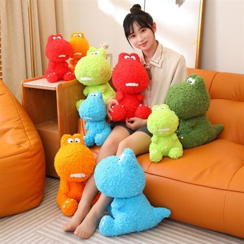 Đồ chơi nhồi bông Hình Khủng Long Màu Xanh Lá Dễ Thương Cho Bé