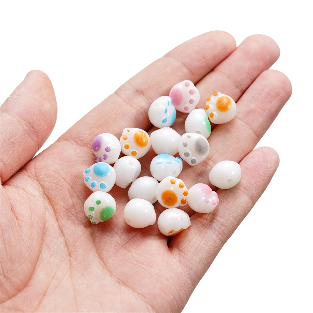 Túi 10 Hạt Xâu Chuỗi 11 * 12mm Hình Móng Vuốt Mèo