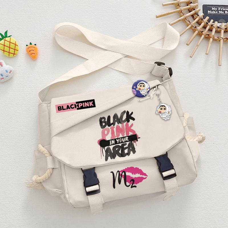 Túi Xách Canvas Cỡ Lớn In Hình BLACKPINK Thời Trang Cho Nữ