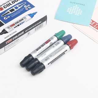 Bút lông dầu tẩy xóa 2 đầu 2 màu mực - two colour