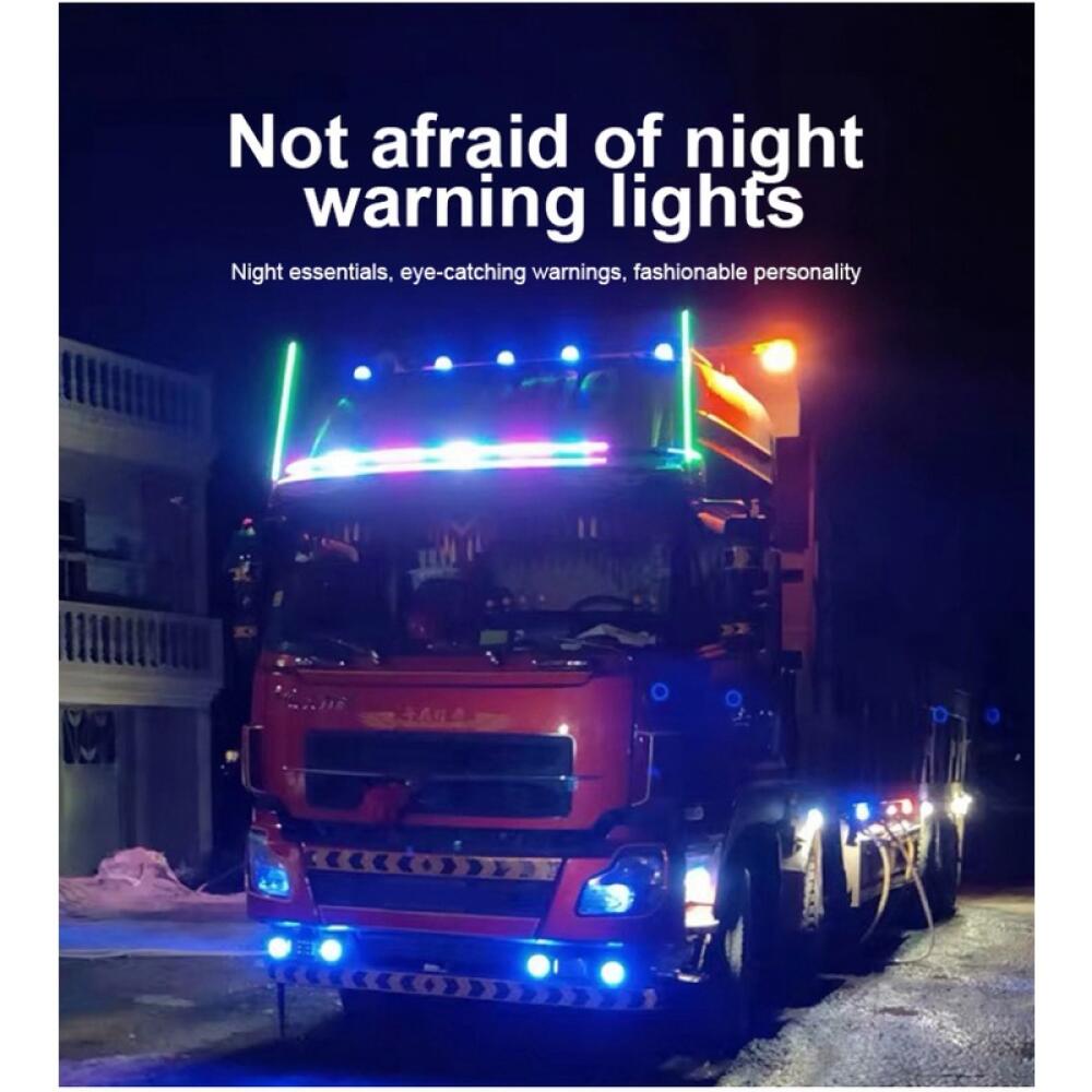 Dây Đèn LED DRL 12v 24V 1M / 1.2M / 1.5M / 1.8M / 2M / 2.4M Nhiều Màu Sắc Cảnh Báo Tiện Dụng Cho Xe Tải