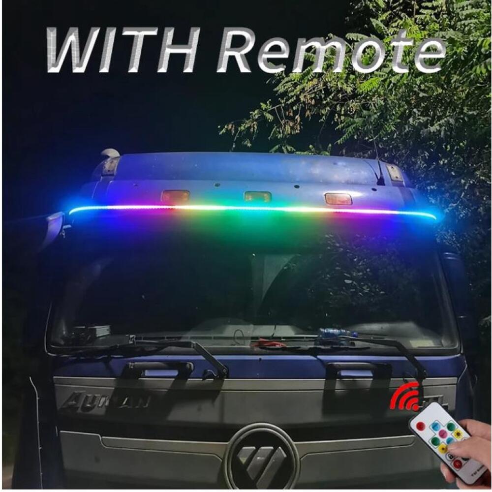 Dây Đèn LED DRL 12v 24V 1M / 1.2M / 1.5M / 1.8M / 2M / 2.4M Nhiều Màu Sắc Cảnh Báo Tiện Dụng Cho Xe Tải