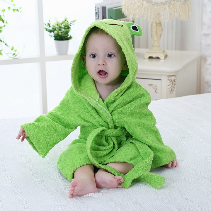 0-6y trẻ em áo choàng động vật bé trai cô gái bông ngủ áo choàng tắm trẻ em romper trẻ em mặc nhà bé trùm đầu khăn tắm áo choàng hoạt hình