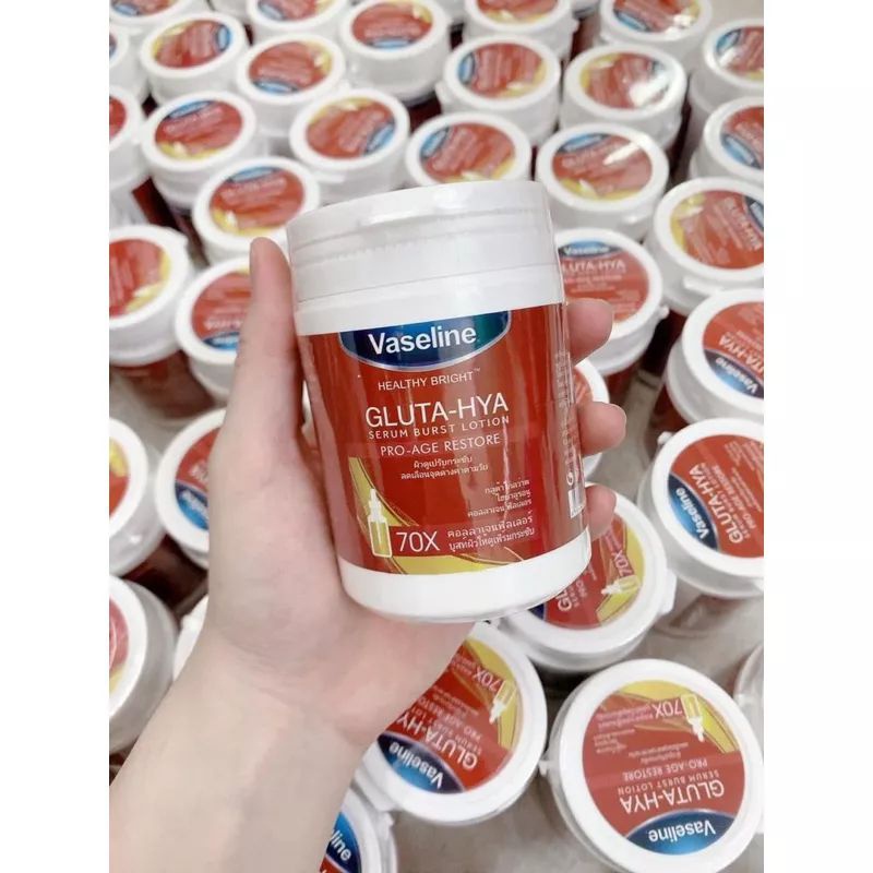 KÍCH TRẮNG BODY VASELINE 70X GLUTA DƯỠNG TRẮNG DA - HYA chuẩn thái