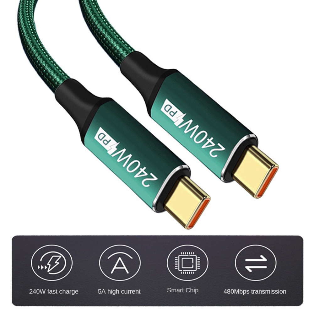 Dây Cáp Sạc Nhanh 240w 48v 5a pd type-c 0.5 / 1 / 2 / 3m Chuyên Dụng Cho huawe