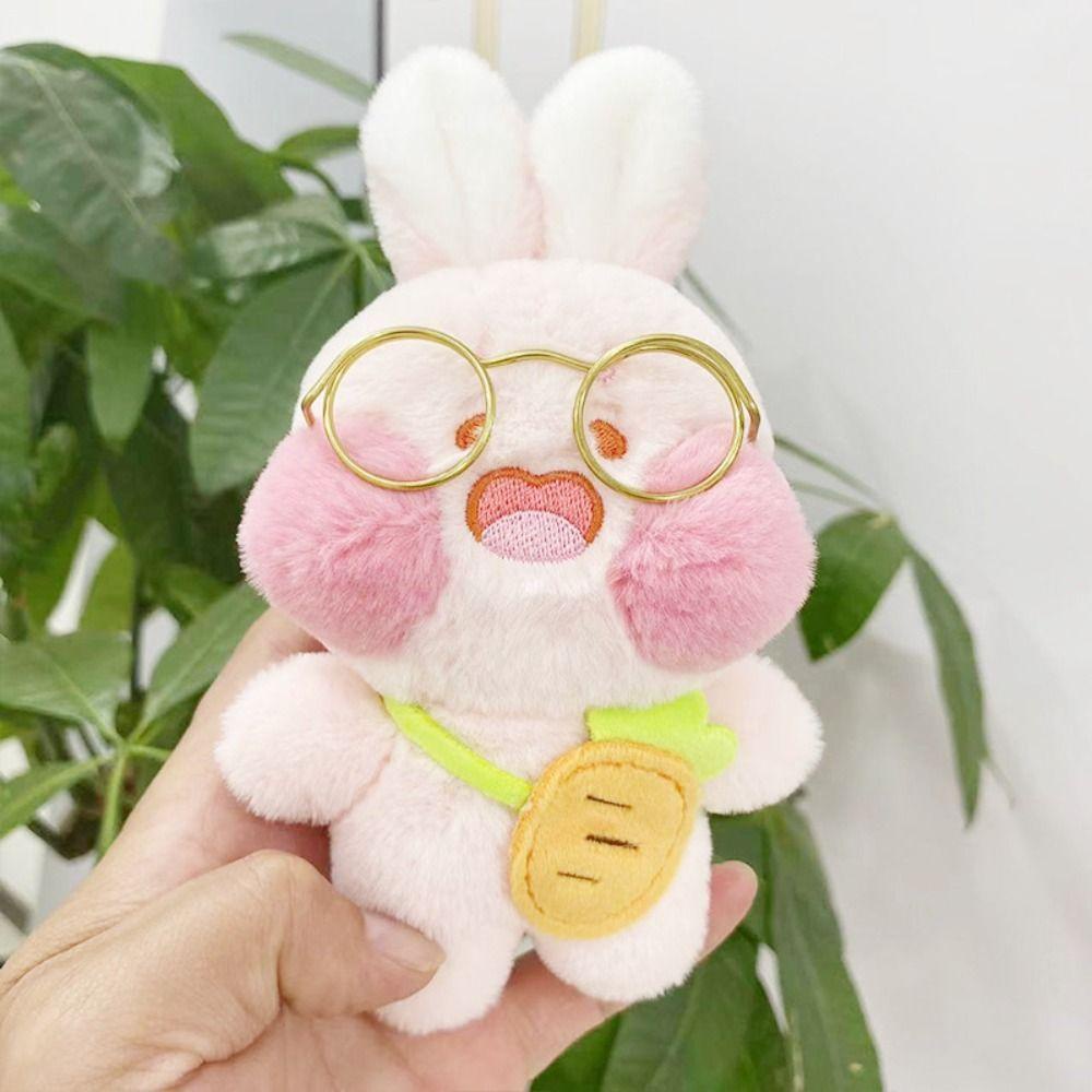Shanhai Thú Nhồi Bông Hình Thỏ Đeo Kính Mắt Màu Vàng Dễ Thương