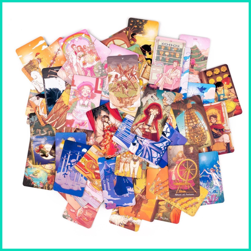 Tarot cards oracle cards phiên bản tiếng anh dễ thương tarot fate telling game party ủng hộ bảng trò chơi quà tặng cho bé trai hjuvn