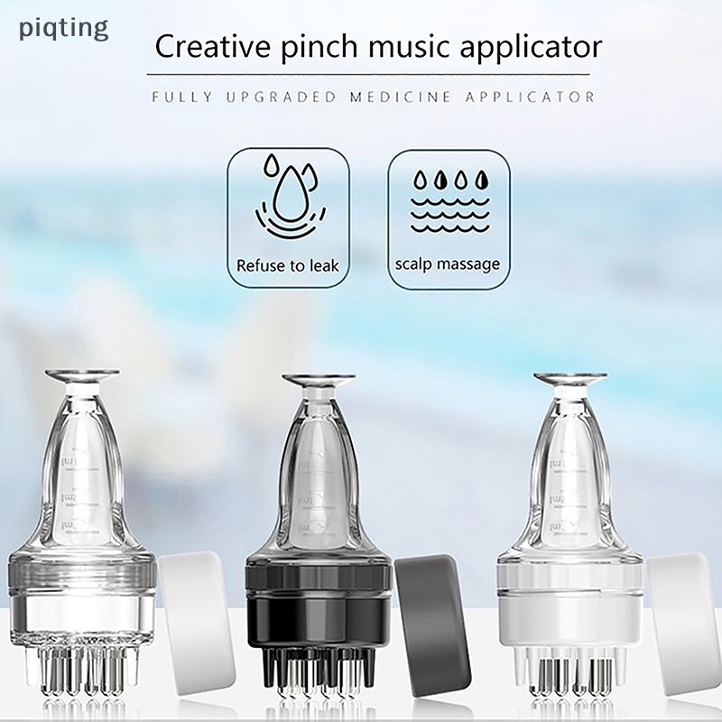 Piqt dụng cụ bôi da đầu lược lỏng để điều trị da đầu bằng chất lỏng hướng dẫn mát xa lược mọc tóc dầu huyết thanh áp dụng en