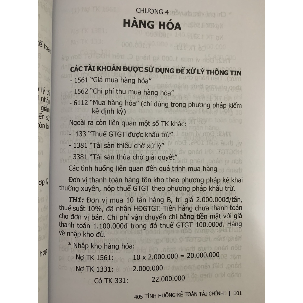 Sách 405 Tình Huống Kế Toán Tài Chính - Hướng Dẫn Thực Hành Bài Tập Kế Toán - Nhà Sách Pháp Luật New