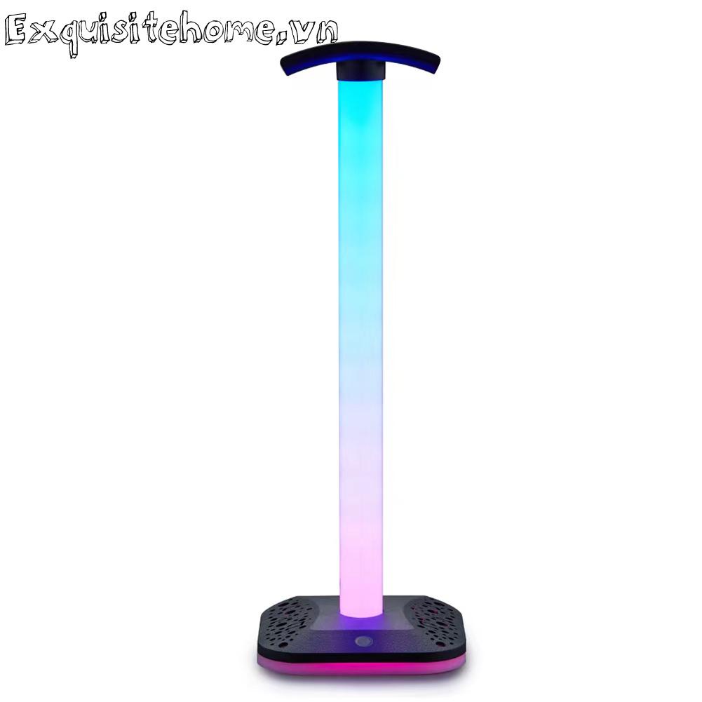 Rgb light đế tai nghe để bàn chống trượt hỗ trợ usb qua tai giá đỡ tai nghe