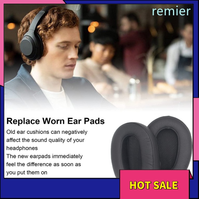 Re earpads thay thế miếng đệm tai đệm che earmuff sponge sleeve tương thích cho tai nghe sony / sony wh-xb900n