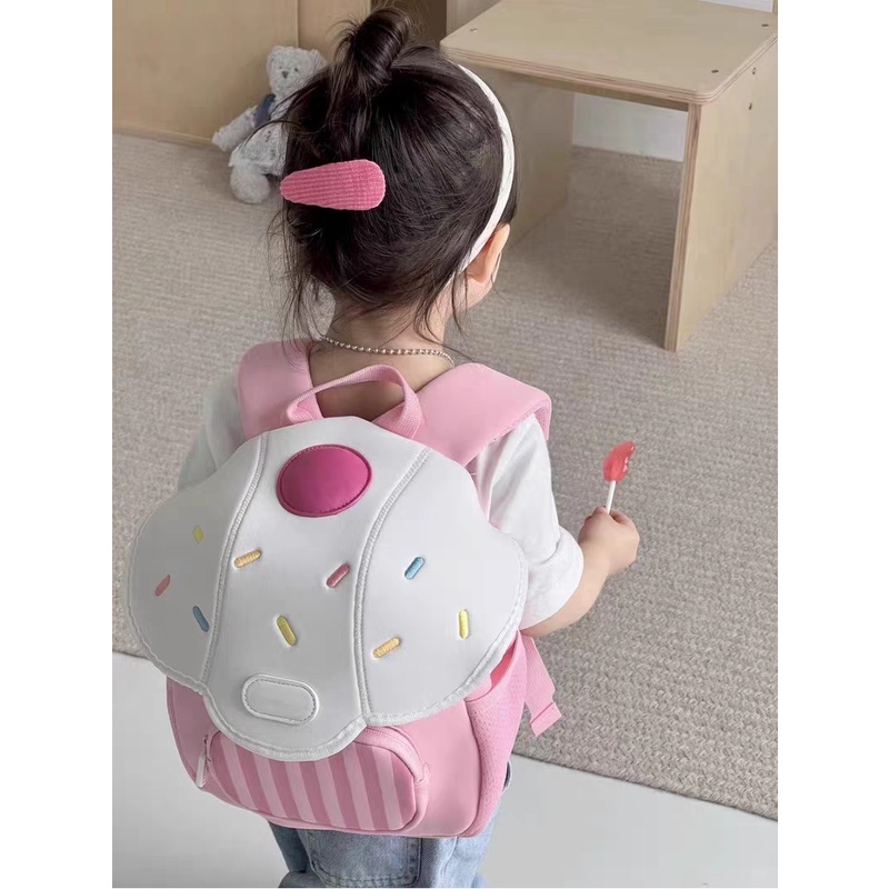 Balo Đi Học Mẫu Giáo Cho Bé Gái, Balo Hình Bánh Kem Hồng Dễ Thương Cho Bé, Mẫu mới nhất 2023