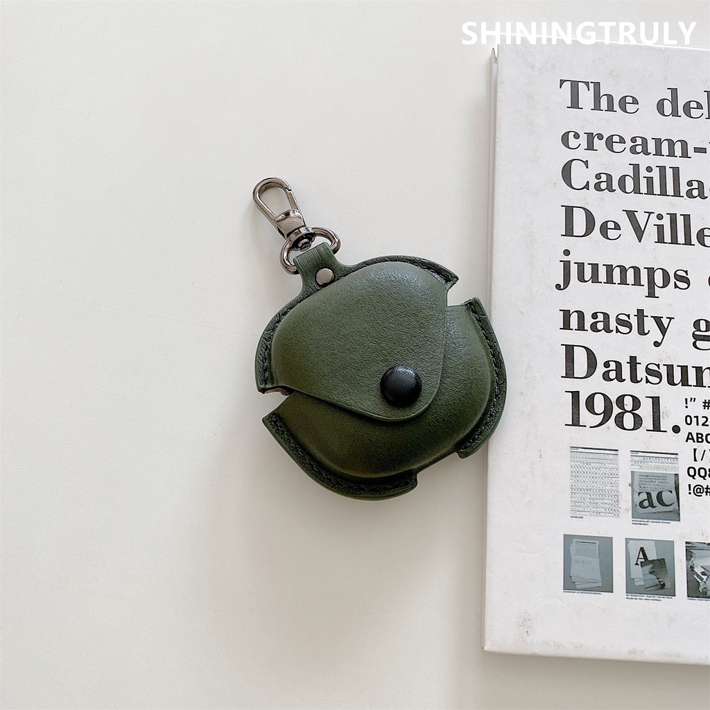 Sang Trọng Vỏ Da Bảo Vệ Hộp Sạc Tai Nghe samsung galaxy buds fe pro / buds live / galaxy buds 2 / buds 2 pro Có Móc Khóa